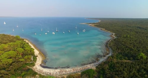 Aerial View Of Beautiful Slatinica Beach At Olib Island, Croatia 4