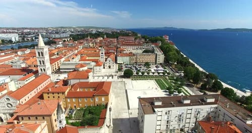 Aerial View Of Historic Old Town Of Zadar, Croatia 5