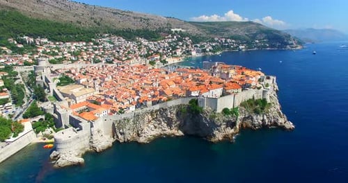 Aerial View Of Historic Walled City Of Dubrovnik 2