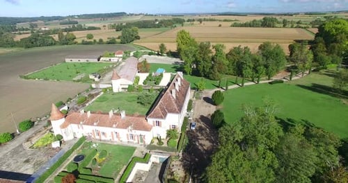 Aerial View Of Bourbet Castle, France 13