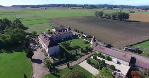 Aerial View Of Bourbet Castle, France 14