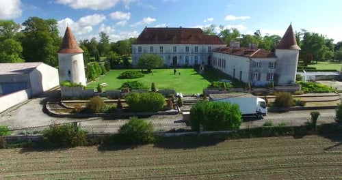 Aerial View Of Bourbet Castle, France 15