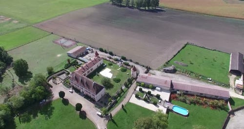 Aerial View Of Bourbet Castle, France 16