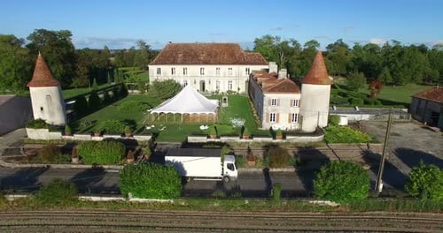 Aerial View Of Bourbet Castle, France 20
