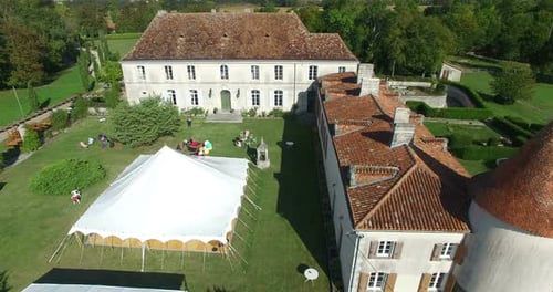 Aerial View Of Bourbet Castle, France 3