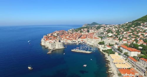 Aerial View Of Old Town Harbour In Dubrovnik 10