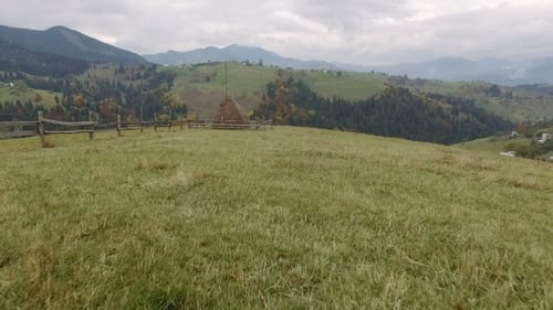Carpathian Mountains Aerial In Autumn