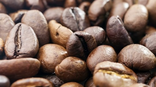 Close Up of Roasted Coffee Beans