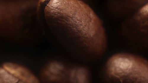 Macro Shot of Roasted Coffee Beans