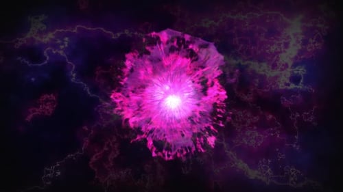 Animated Energy Accumulation in Space | Fireball in Space