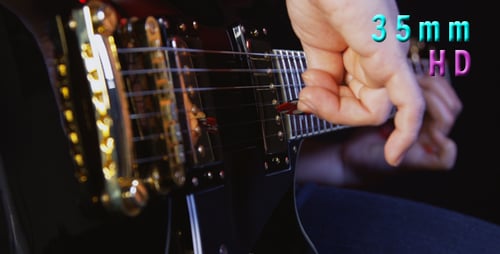 Musician Plays An Electric Guitar 23