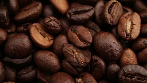 Roasted Coffee Beans Close Up