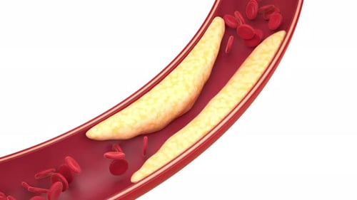 Fat and cells in blood vessels