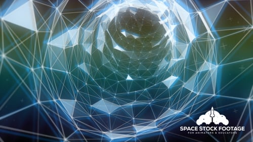 Bleu Wormhole numérique