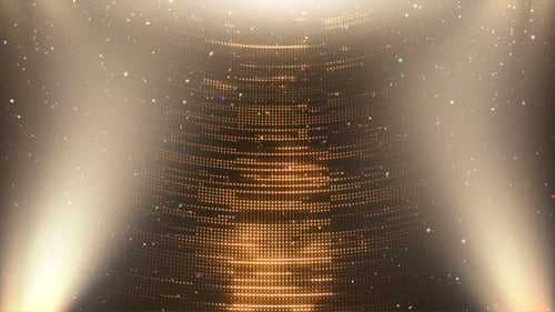 Golden Shimmering Confetti Particles Event Background Loop