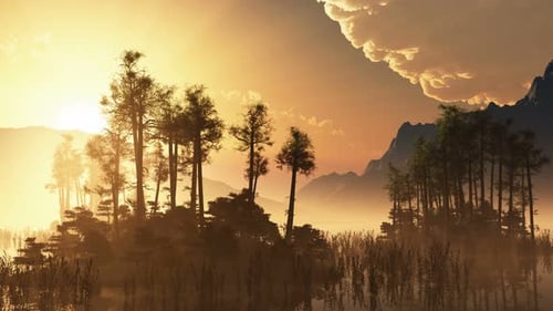 Islands With Trees On Lake 4