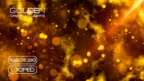 Goldene funkelnde Lichter Motion-Hintergrund