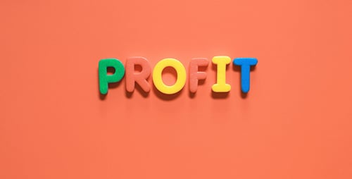 Colorful Blocks Spell Out the Word Profit
