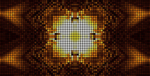 Golden Shimmering Disco Lights Abstract Pattern Animation