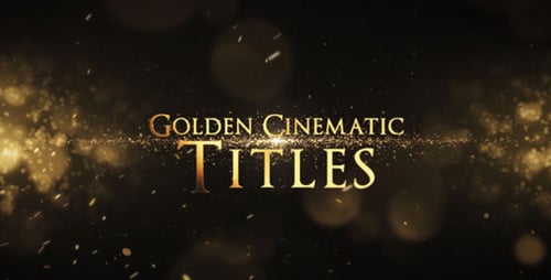 Golden Particle Cinematic Titles Reveal for Film and Trailer Intros