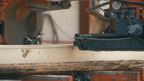 Woodworking Machine Cuts Lumber