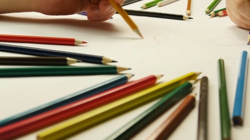 Creative Art Drawing with Colorful Pencils