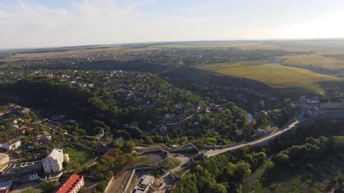 Aerial View Flight Over The Canyon