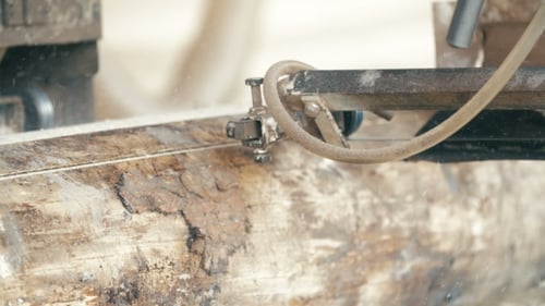 Holzschneidemaschine Board Log In einem Sägewerk