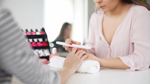 Manicure Process In Beauty Salon