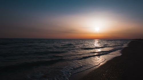 Marine Sunset On The Sea