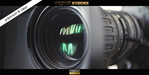 Close Up of Black Video Camera Lens