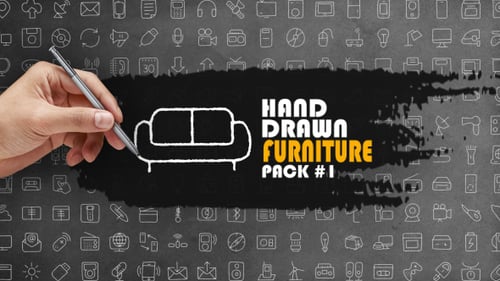Hand-Drawn Furniture Sketch Line Art Icons Pack