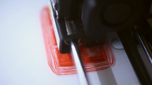 Der 3D-Drucker bei der Arbeit