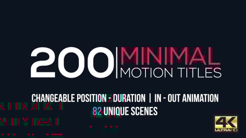 Clean Minimalist Motion Graphics Title Pack