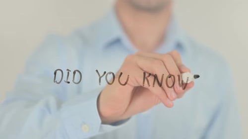 Did You Know, Man Writing on Transparent Screen