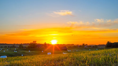 Rural Landscape and Sunset