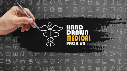 Animated Hand-Drawn Medical Icons Line Art Animation Pack