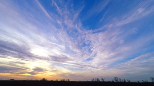 Sunset Sky over the Field.