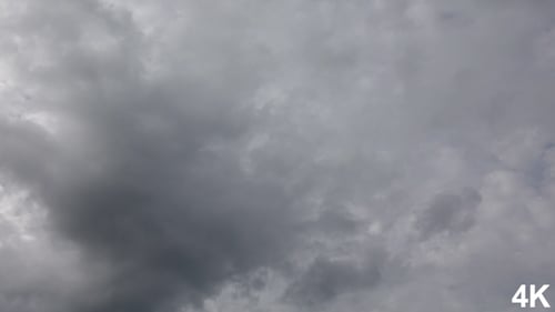 Gray Clouds Flowing in the Sky