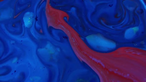 Abstract Footage of Swirling Blue and Red Hues
