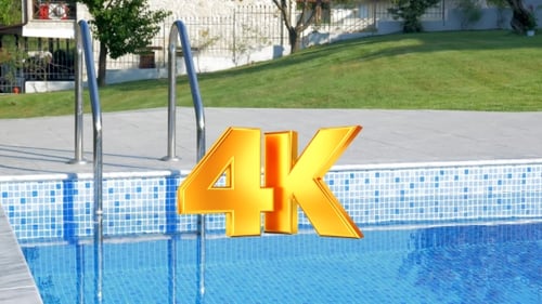 Outdoor Swimming Pool With Rippling Water
