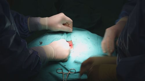 Doctors Performing Surgery in Operating Room