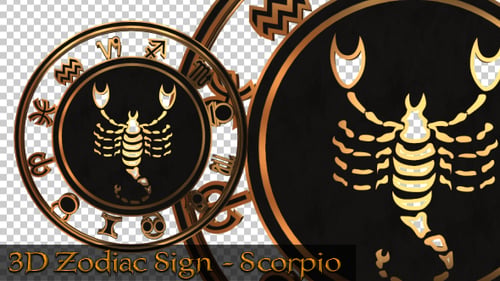 Signe du zodiaque 3D - Scorpion