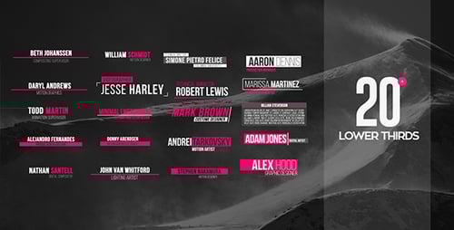 20 Simple Lower Thirds