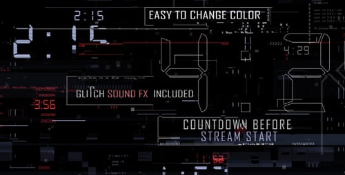 Digital Glitch Countdown and Titles