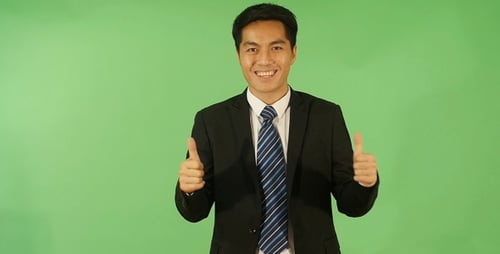 Showing Thumb Up Sign