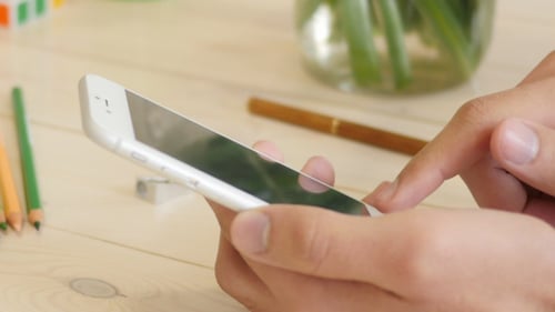 Texting Message on Phone