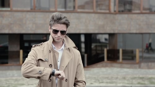 Young Adult Man Posing Outside in City