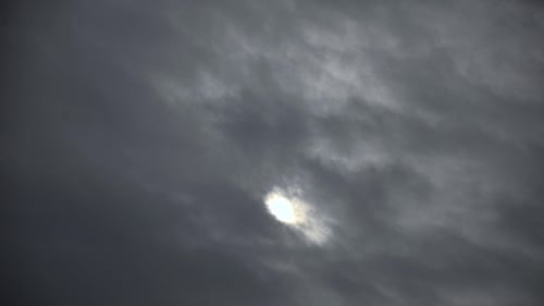Gray Storm Clouds Moving Fast in the Sky