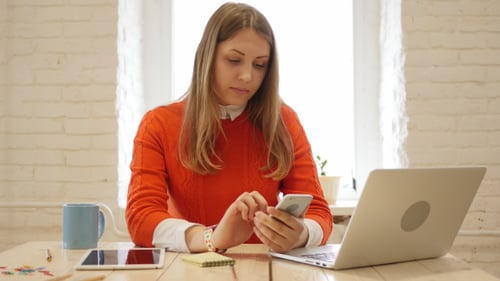 Girl Using Smartphone